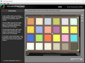 Colour checker software with DGN