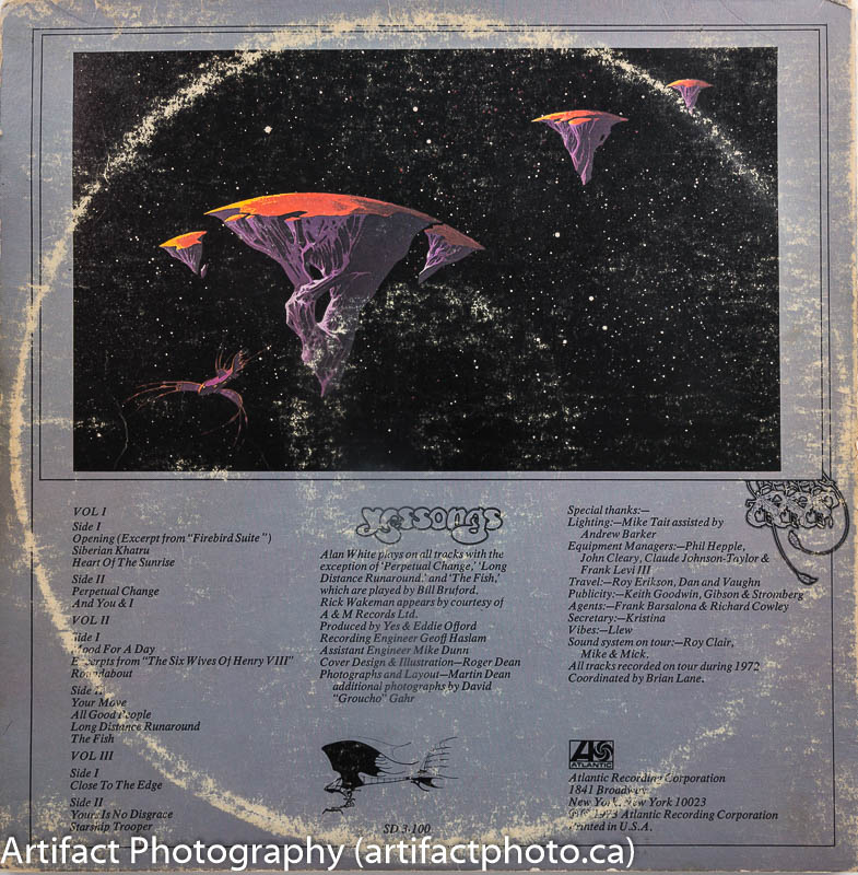 Yessongs back cover
