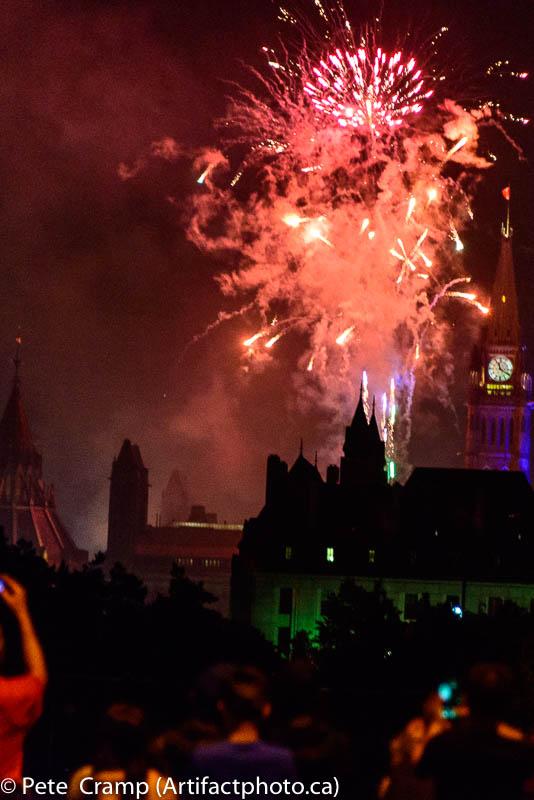 Fireworks over Canada's Parliament Buildings
